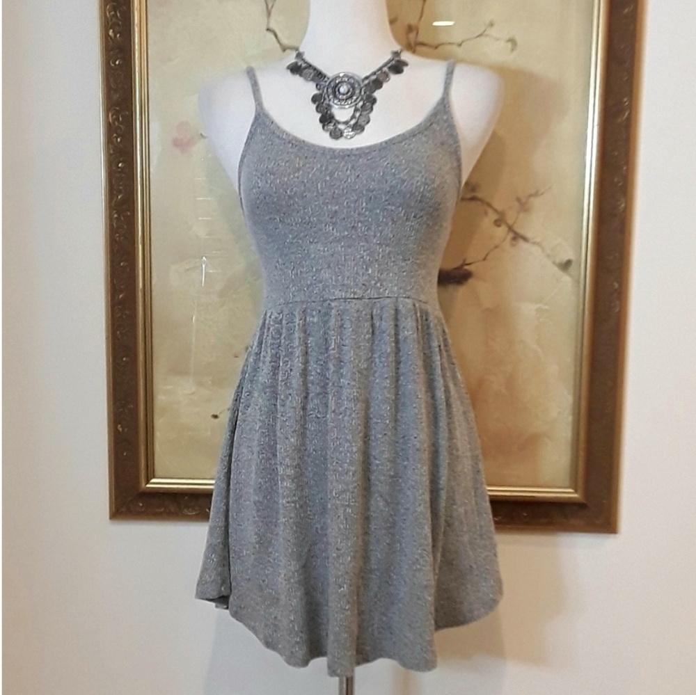 FINAL PRICE❗️CLOSET CLOSING Audrey 3+1 Stretchy Gray Skater Dress